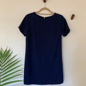 Lulu's Shift and Shout Navy Blue Shift Dress